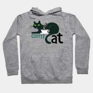 Black Coffee Black cat Hoodie